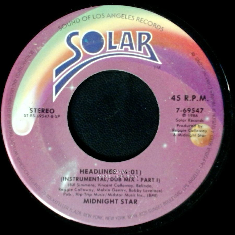 Midnight Star - Headlines / Headlines (Instrumental/Dub Mix - Part I) side B