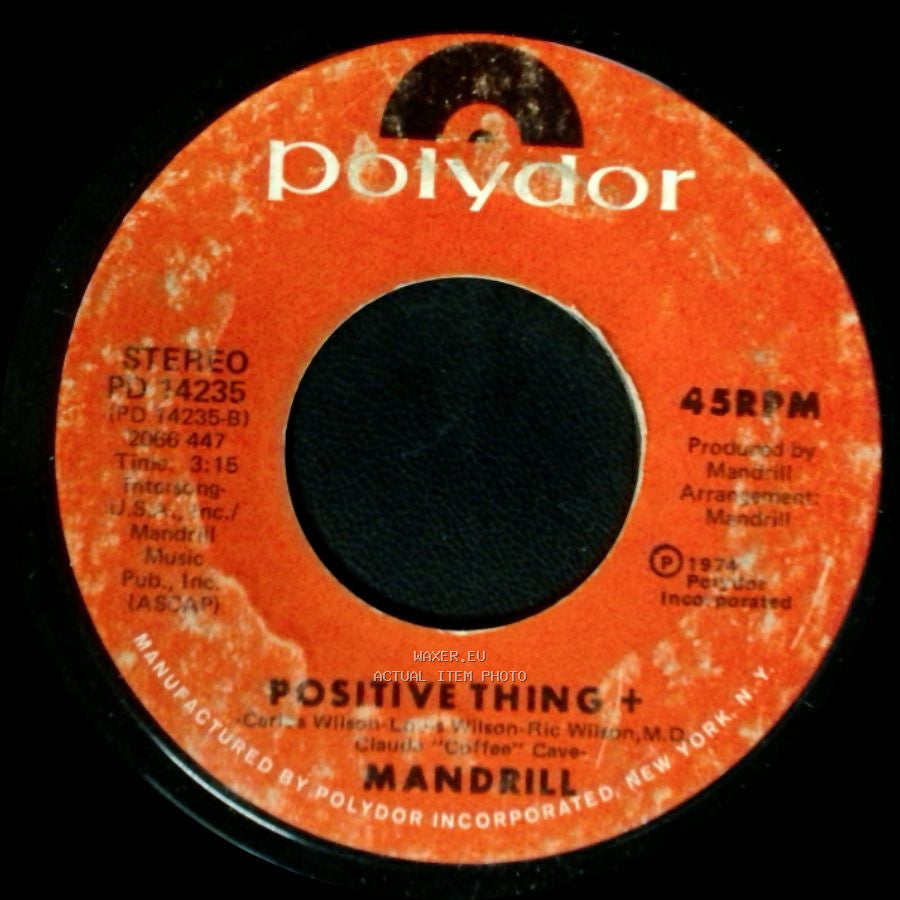 Mandrill - Positive Thing + / Positive Thing side A