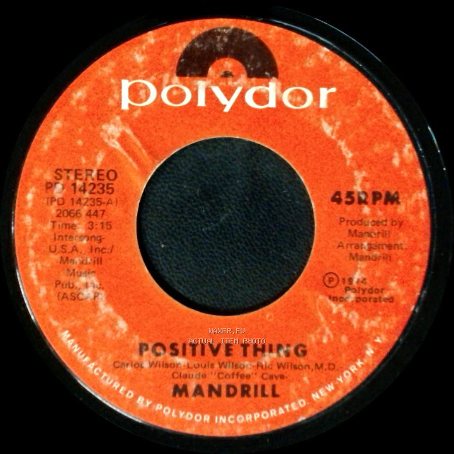 Mandrill - Positive Thing + / Positive Thing side B