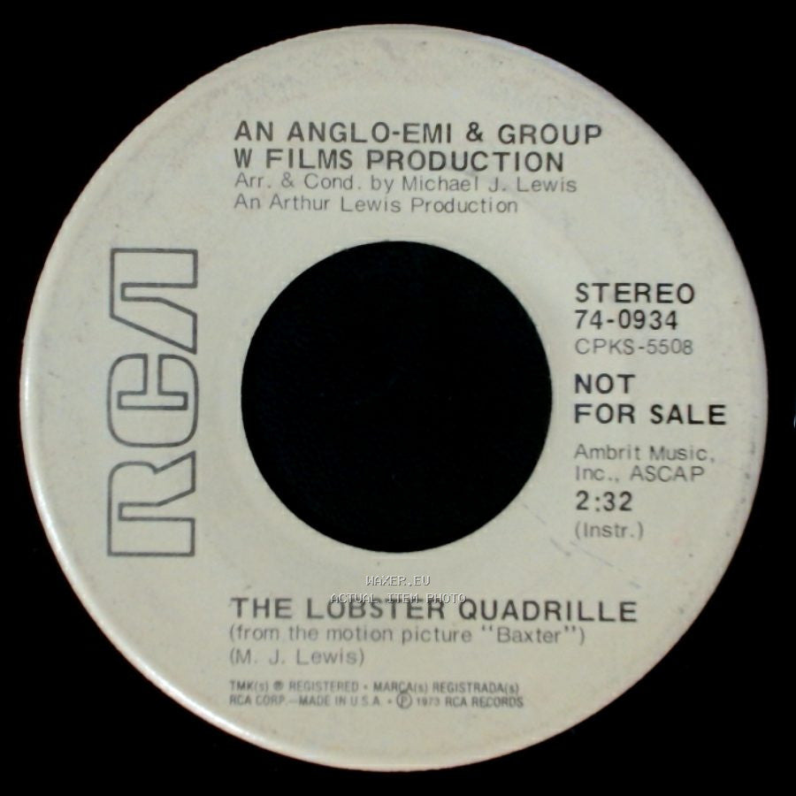 An Anglo-Emi & Group W Films Production - Theme From Baxter / The Lobster Quadrille side B