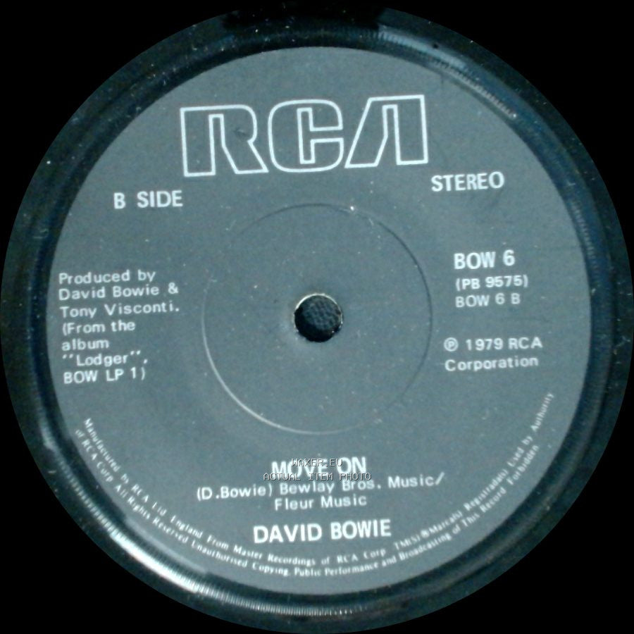 David Bowie - Ashes To Ashes / Move On side B
