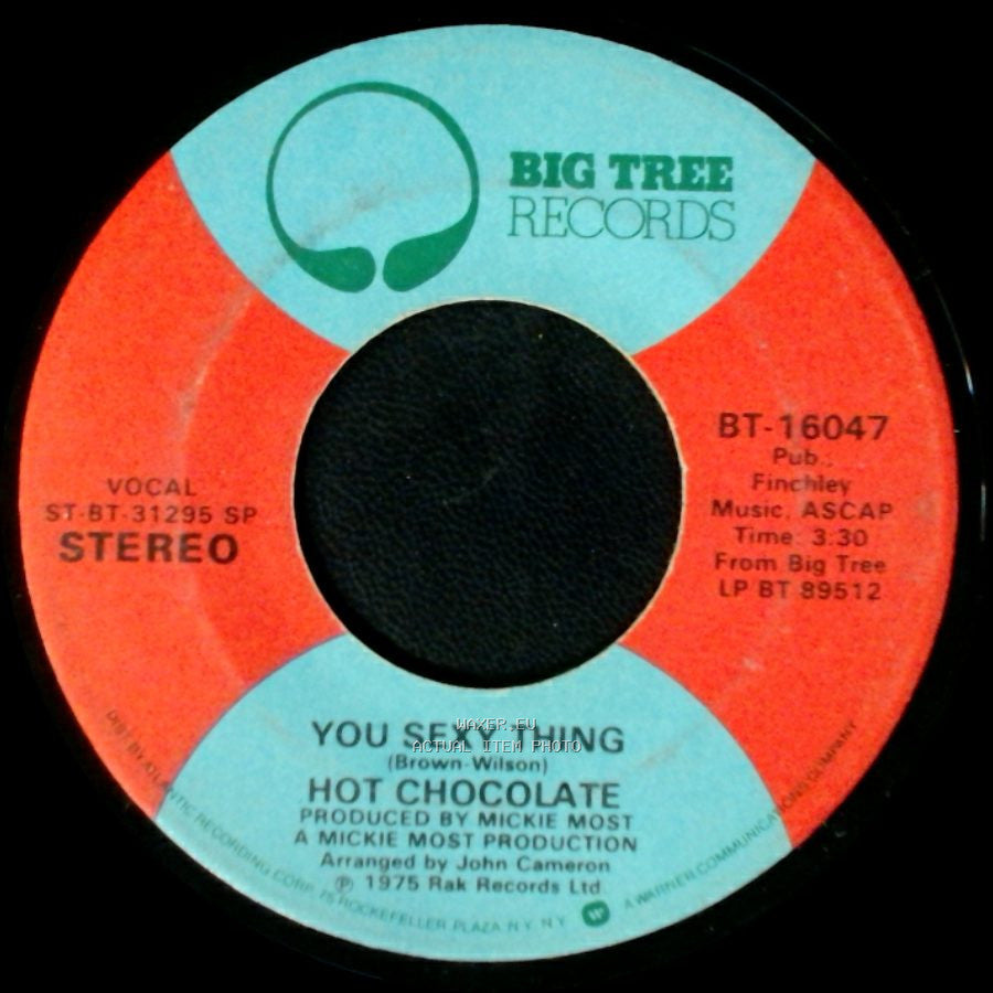 Hot Chocolate - Amazing Skin Song / You Sexy Thing side B