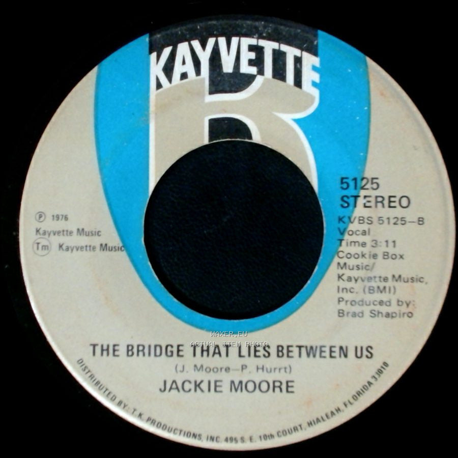 Jackie Moore - The Bridge That Lies Between Us / It's Harder To Leave side A