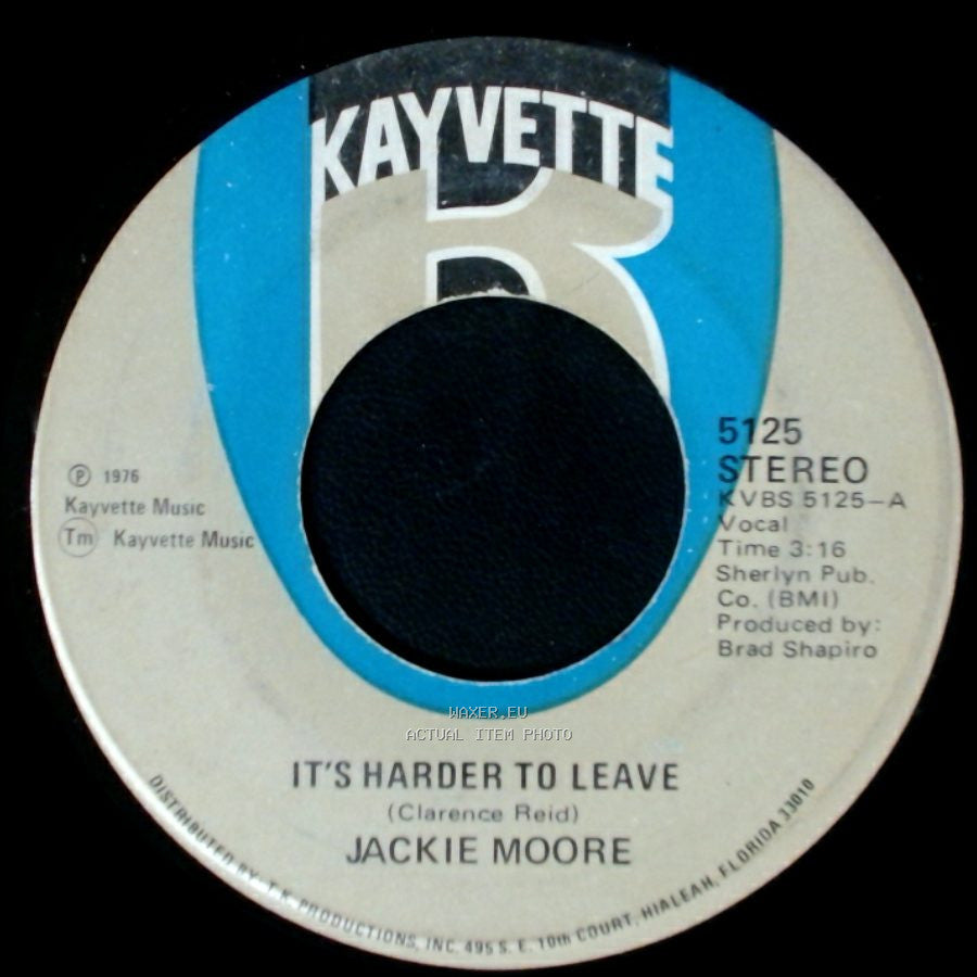 Jackie Moore - The Bridge That Lies Between Us / It's Harder To Leave side B