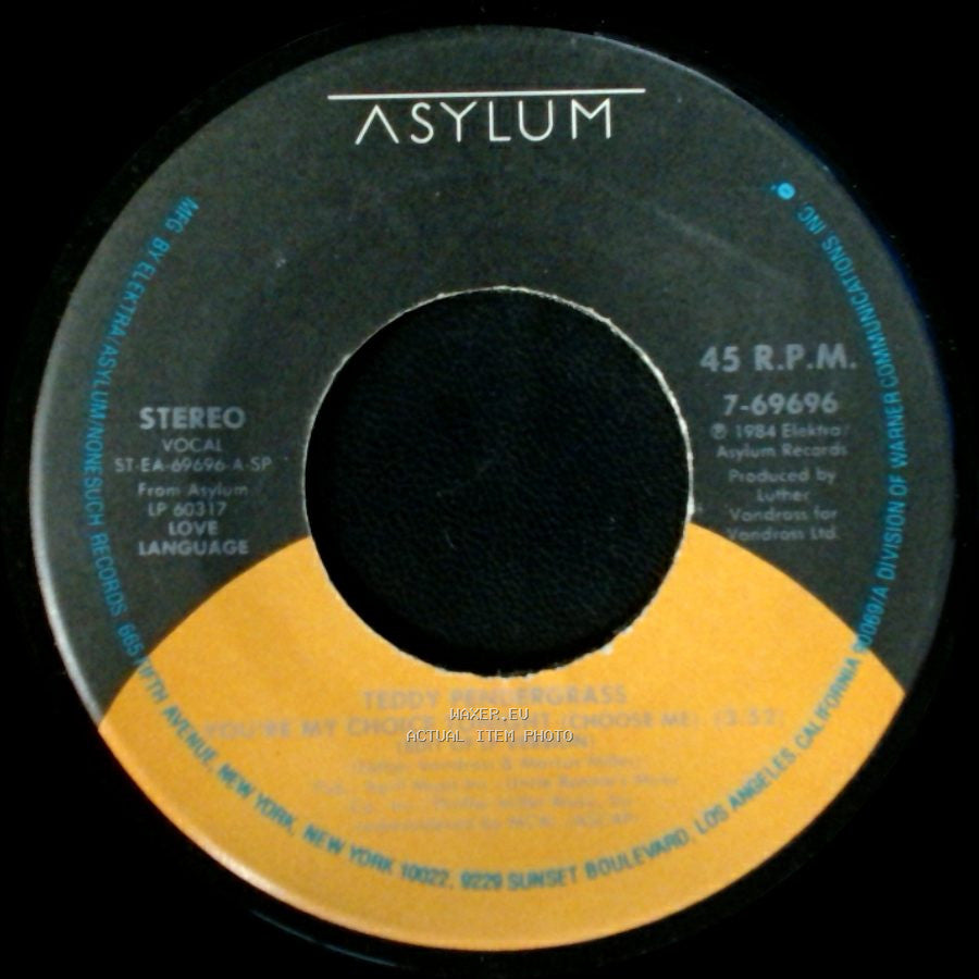 Teddy Pendergrass - So Sad The Song / You're My Choice Tonight (Choose Me) side B