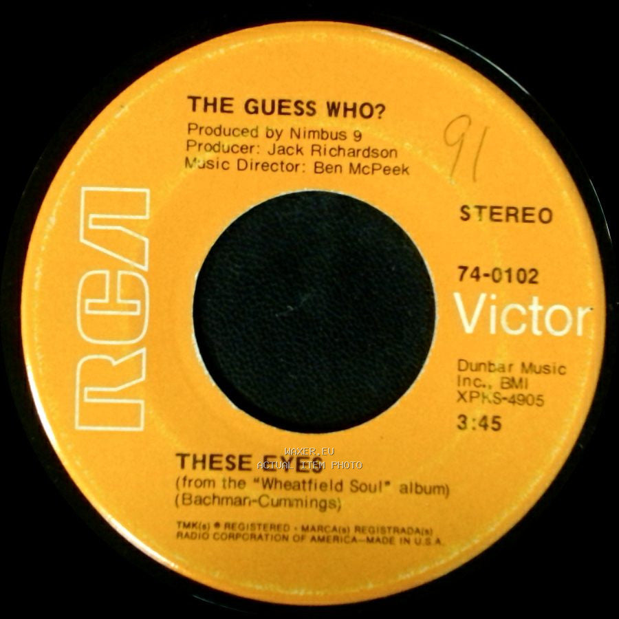 The Guess Who? - Lightfoot / These Eyes side B