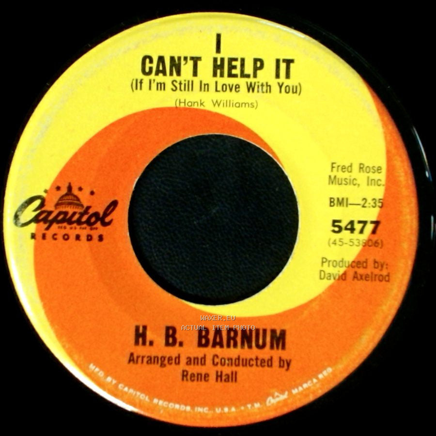 H. B. Barnum - Dance With Me / I Can't Help It (If I'm Still In Love With You) side B