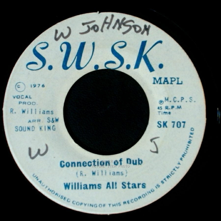 Ulett / Williams All Stars - Eleven Commandment Of Woman / Connection Of Dub side B
