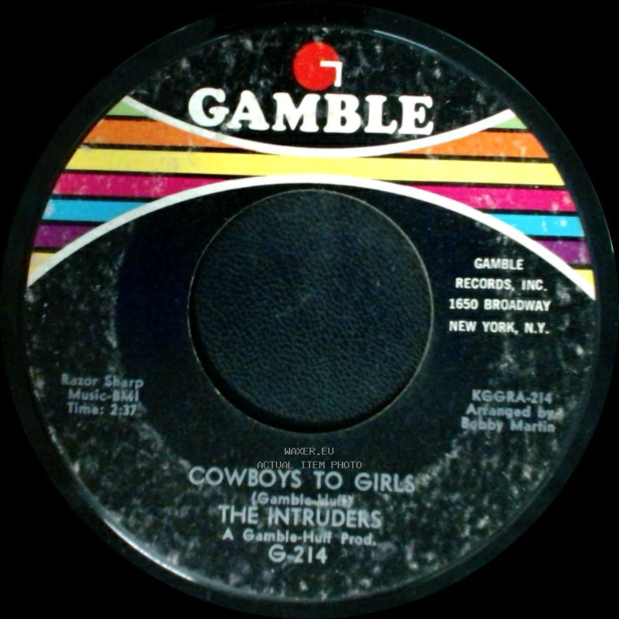 The Intruders - Cowboys To Girls / Turn The Hands Of Time side A
