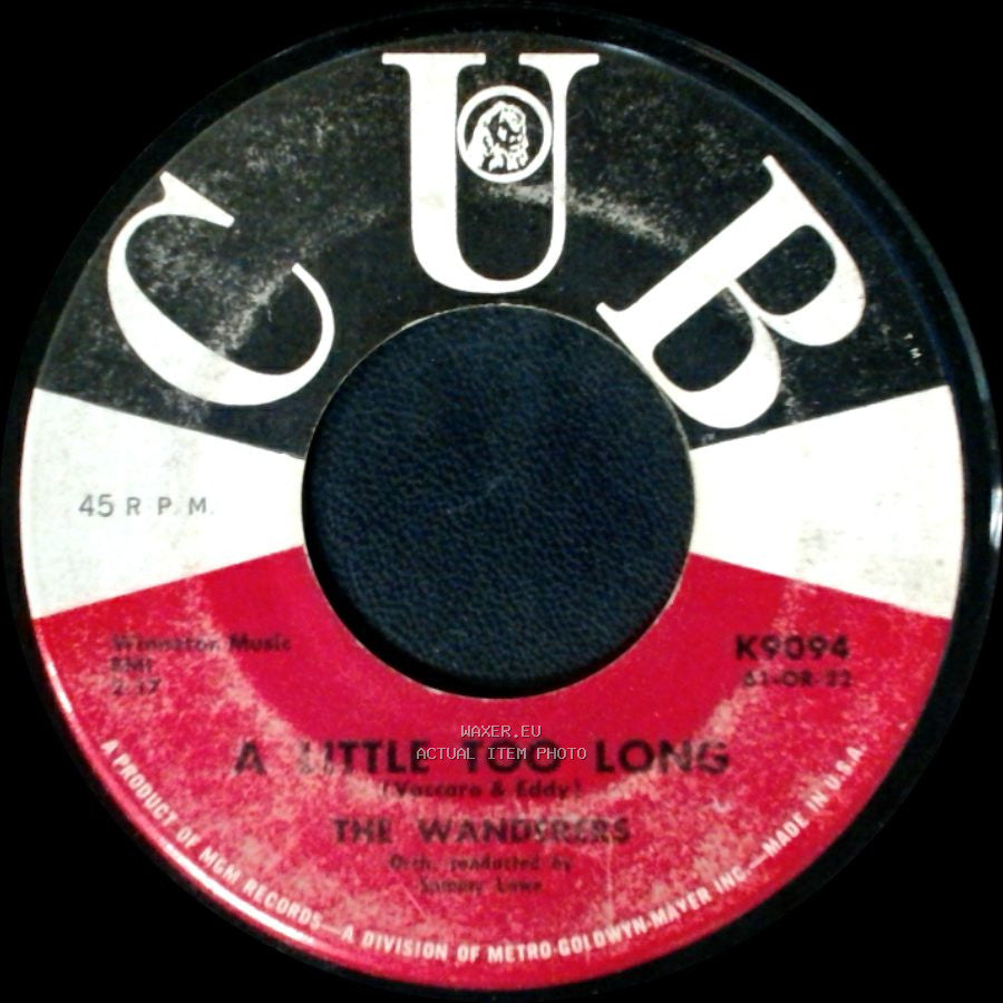 The Wanderers - I'll Never Smile Again / A Little Too Long side B