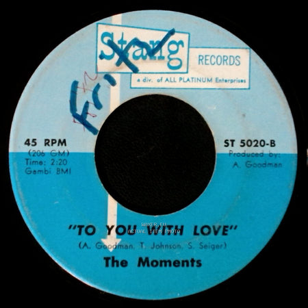The Moments - To You With Love / I Can't Help It side A