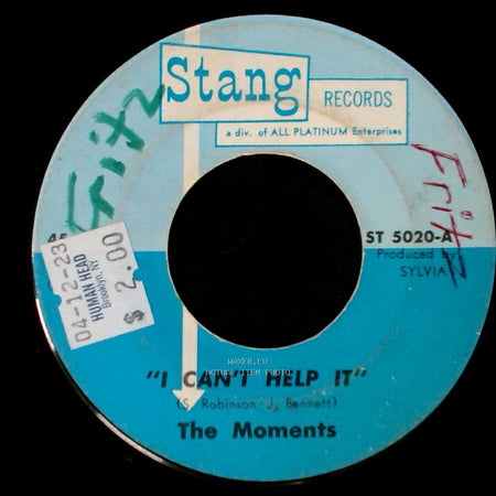 The Moments - To You With Love / I Can't Help It side B