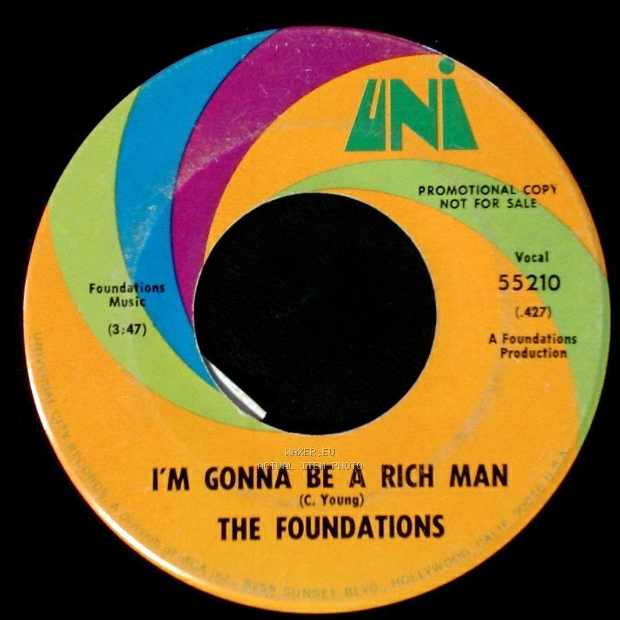 The Foundations - I'm Gonna Be A Rich Man / Take A Girl Like You side A