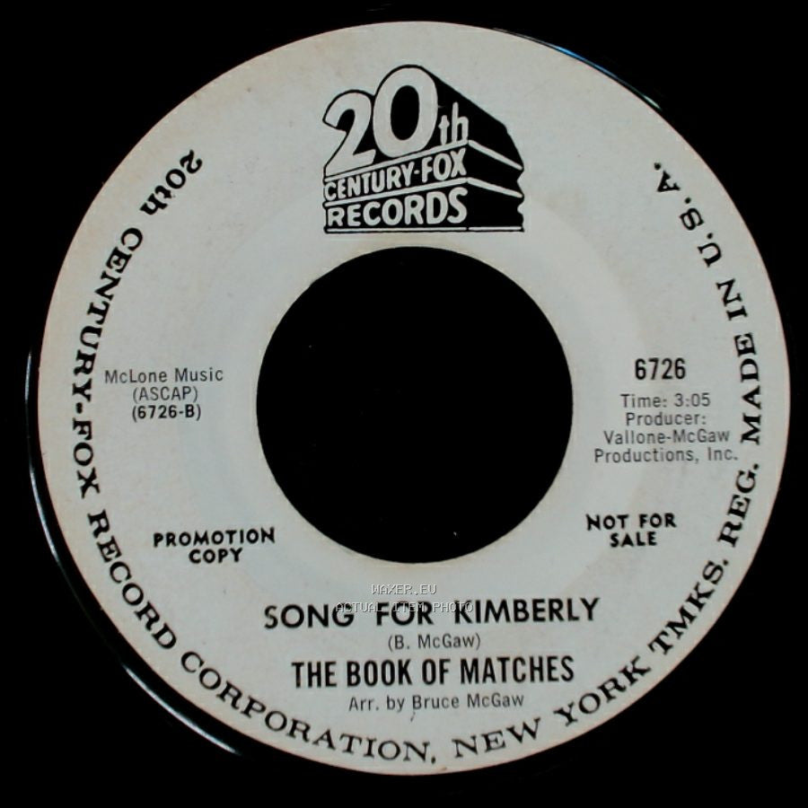 The Book Of Matches - Bad Times - Good Times / Song For Kimberly side B