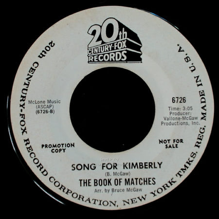 The Book Of Matches - Bad Times - Good Times / Song For Kimberly side B