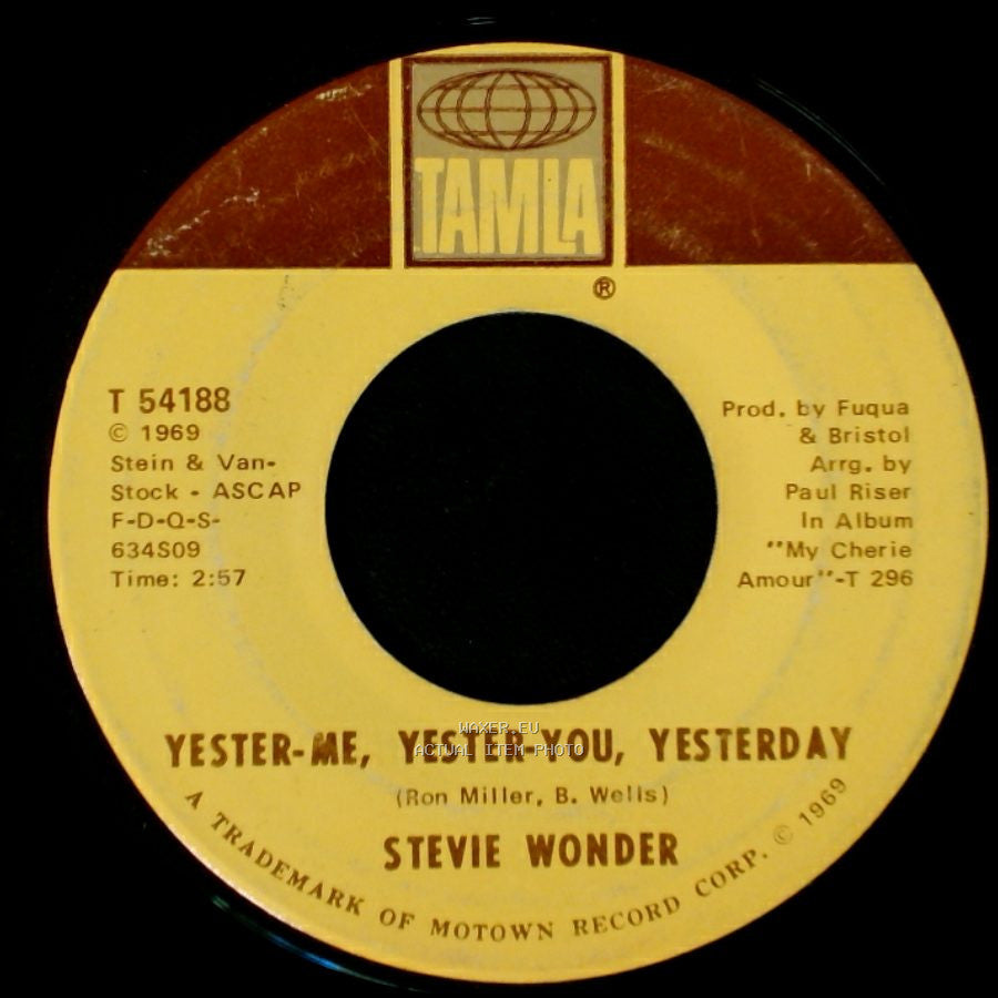 Stevie Wonder - Yester-Me, Yester-You, Yesterday / I'd Be A Fool Right Now side A