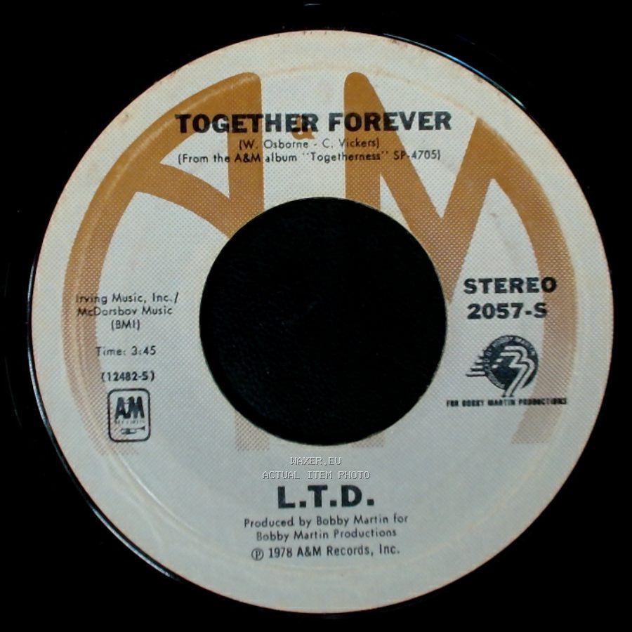 L.T.D. - Holding On (When Love Is Gone) / Together Forever side B