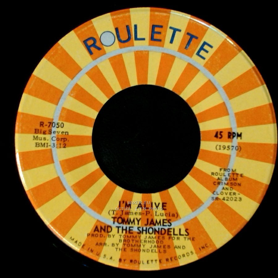 Tommy James And The Shondells - Crystal Blue Persuasion / I'm Alive side B
