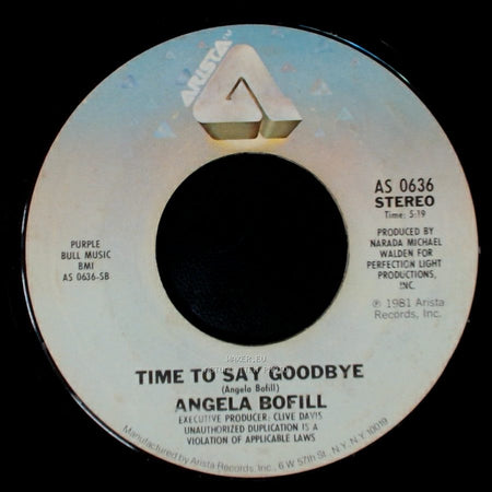 Angela Bofill - Time To Say Goodbye / Something About You side A