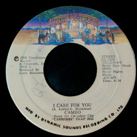 Cameo - Keep It Hot / I Care For You side B