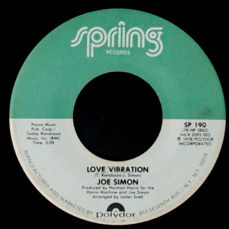 Joe Simon - Love Vibration (Disco Version) / Love Vibration side B