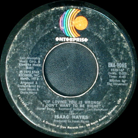 Isaac Hayes - (If Loving You Is Wrong) I Don't Want To Be Right / Rolling Down A Mountain Side side A