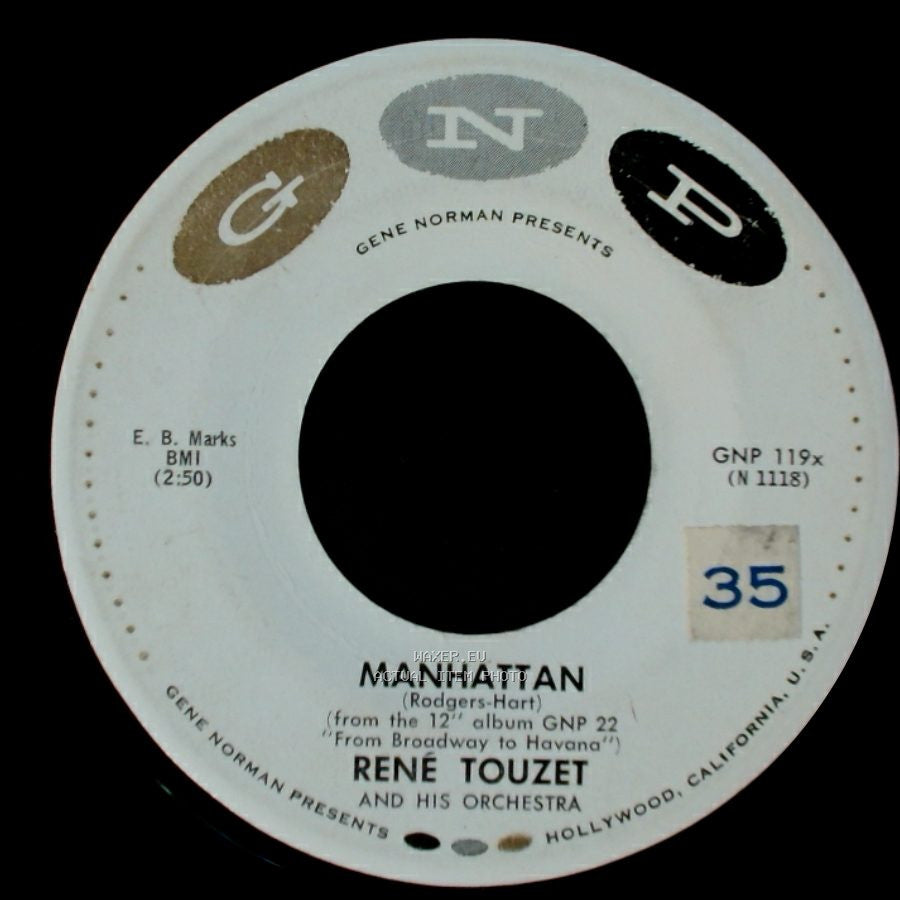 René Touzet And His Orchestra - Ticklish Mambo / Manhattan side B