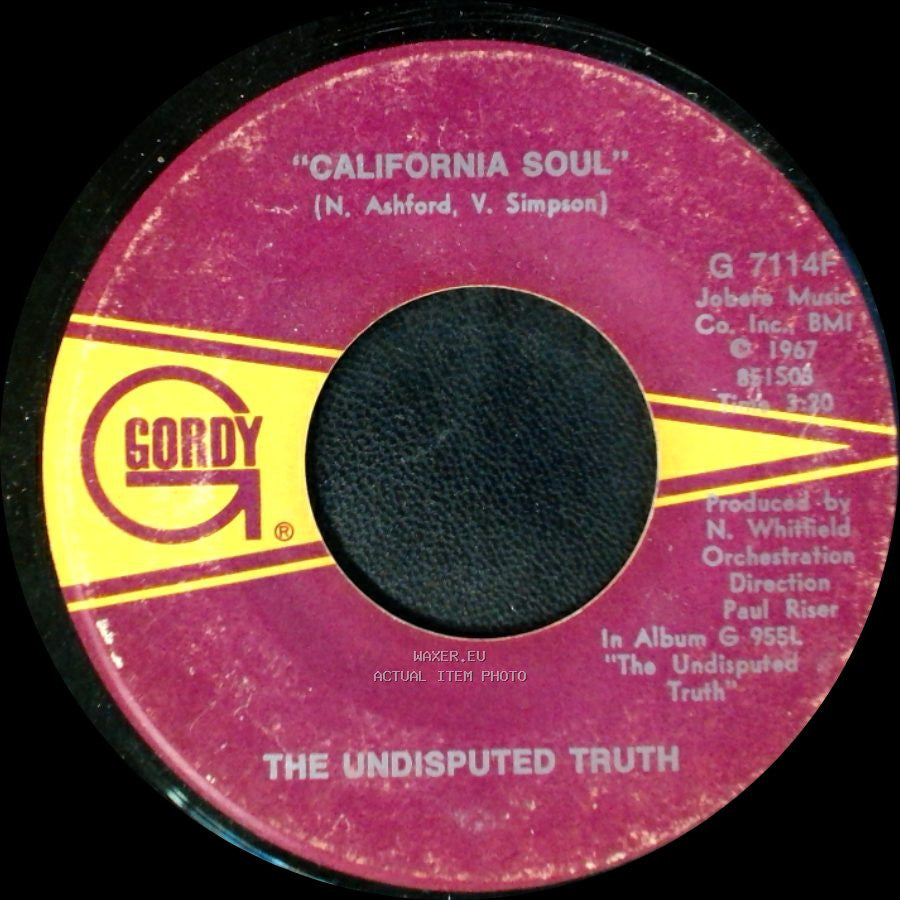 The Undisputed Truth - What It Is / California Soul side B
