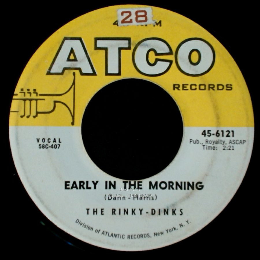 The Rinky-Dinks - Now We're One / Early In The Morning side B
