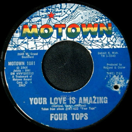 Four Tops - Its The Same Old Song / Your Love Is Amazing side B