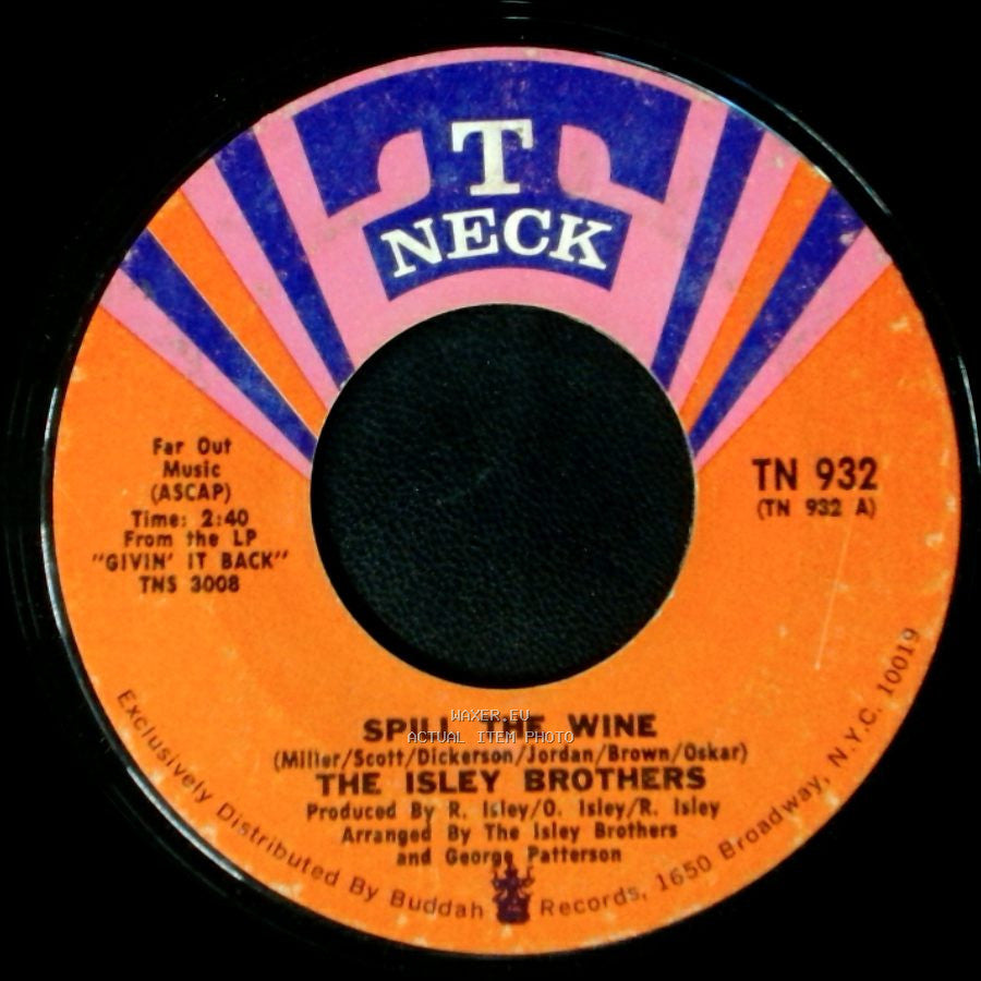 The Isley Brothers - Take Inventory / Spill The Wine side B