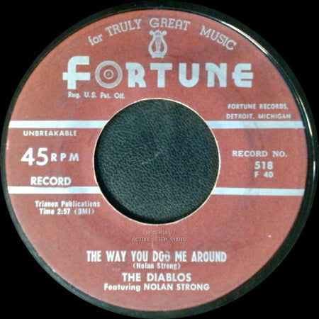 The Diablos Featuring Nolan Strong And Bob Edwards On Guitar / The Diablos Featuring Nolan Strong - Jump, Shake And Move / The Way You Dog Me Around side B