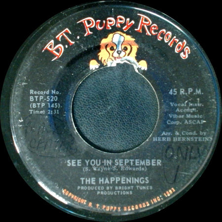 The Happenings - See You In September / He Thinks He's A Hero side A