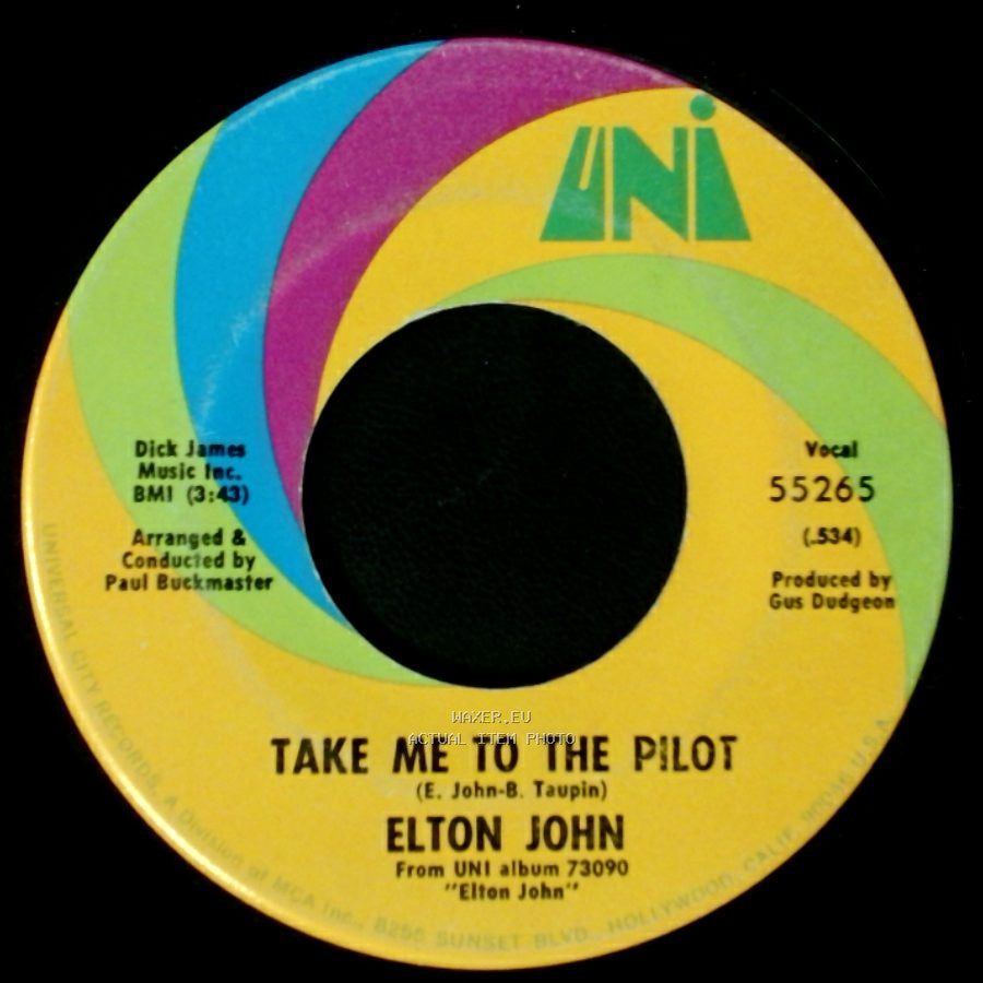 Elton John - Take Me To The Pilot / Your Song side A