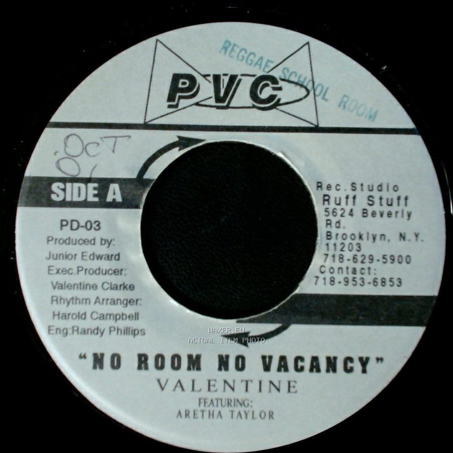 Valentine - No Room No Vacancy / No Room No Vacancy (Remix) side A
