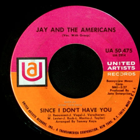 Jay And The Americans - Since I Don't Have You / This Magic Moment side A