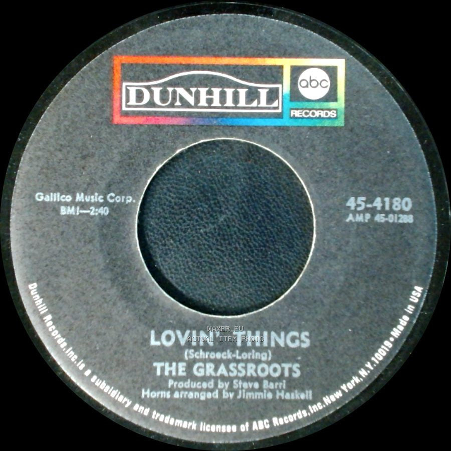 The Grassroots - Lovin' Things / You & Love Are The Same side A