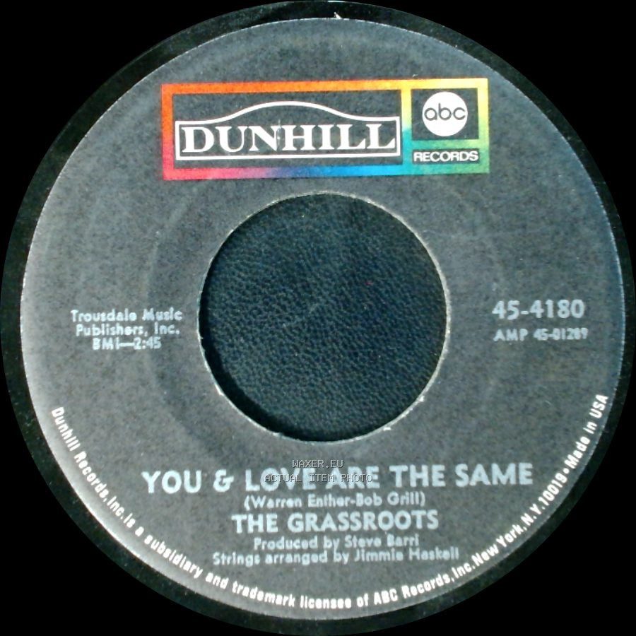 The Grassroots - Lovin' Things / You & Love Are The Same side B
