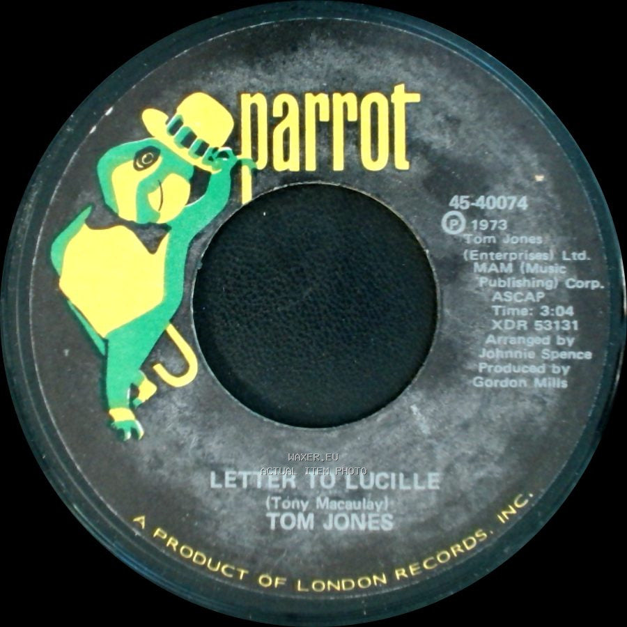 Tom Jones - Thank The Lord / Letter To Lucille side B