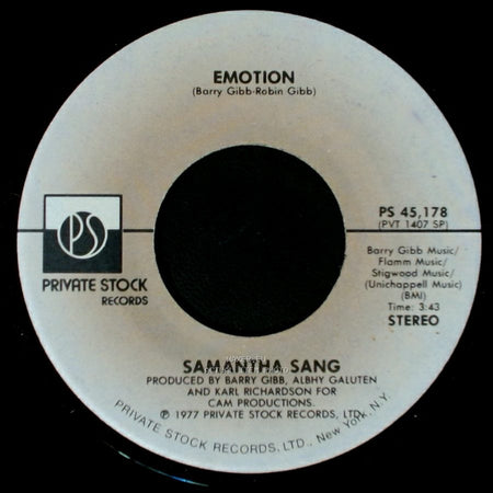 Samantha Sang - Emotion / When Love Is Gone side A