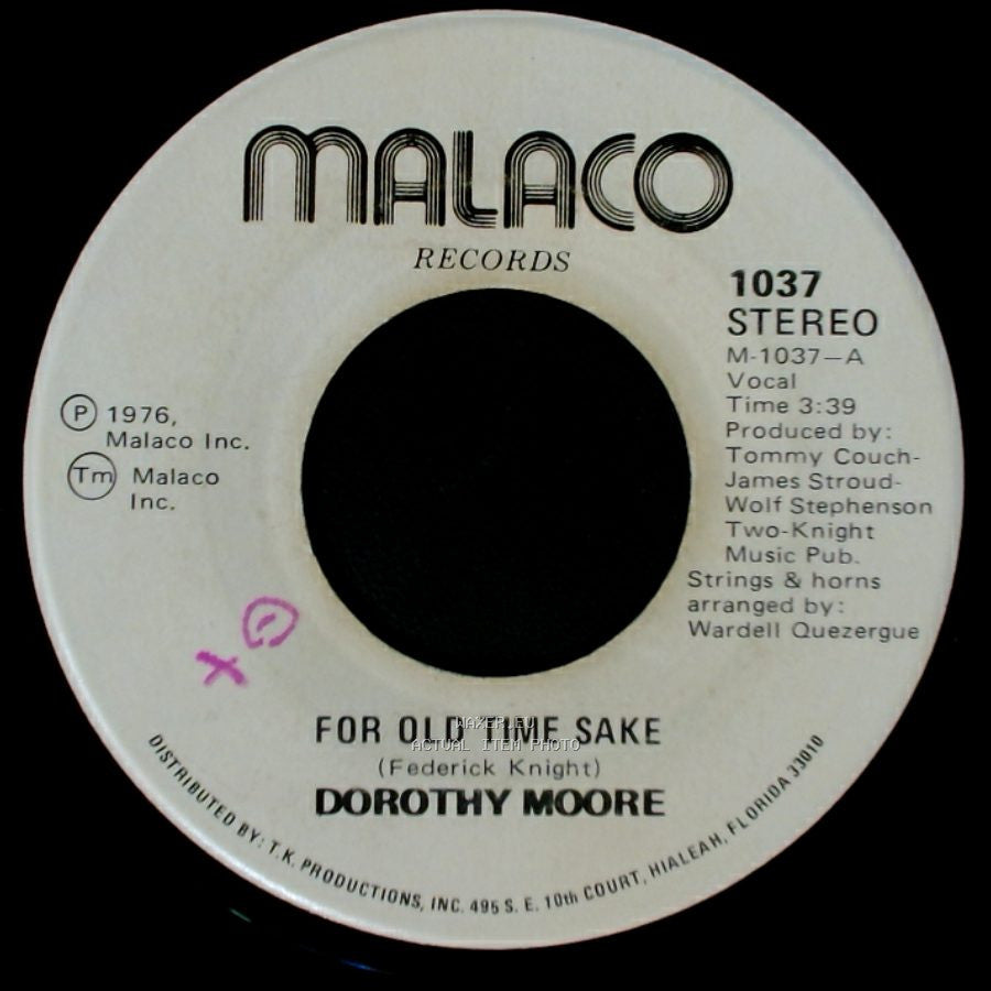 Dorothy Moore - Daddy's Eyes / For Old Time Sake side B