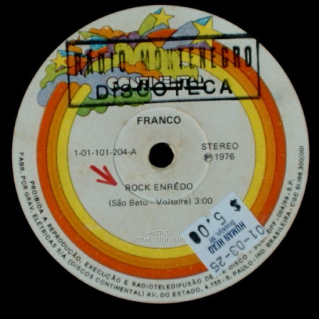 Franco - Rock Enredo / Meu Idioma É Samba side A