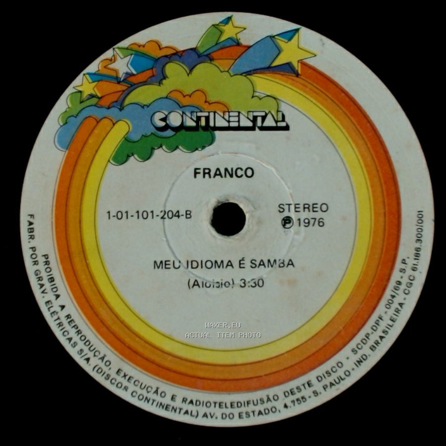 Franco - Rock Enredo / Meu Idioma É Samba side B