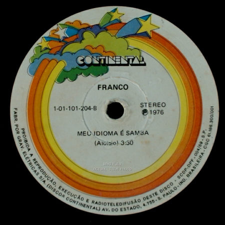 Franco - Rock Enredo / Meu Idioma É Samba side B