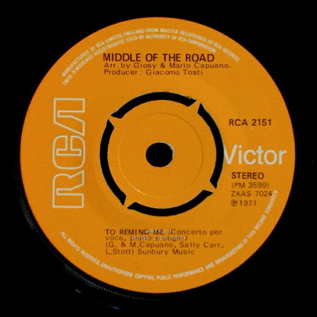 Middle Of The Road - To Remind Me / Soley Soley side A