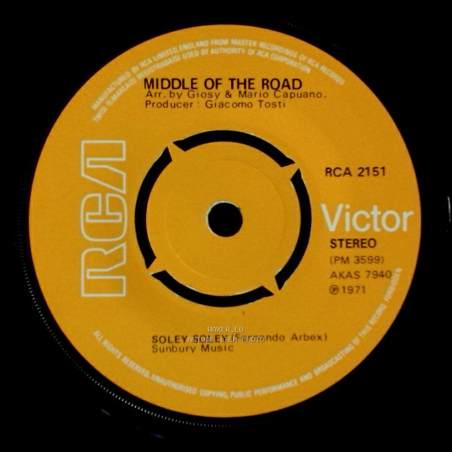 Middle Of The Road - To Remind Me / Soley Soley side B