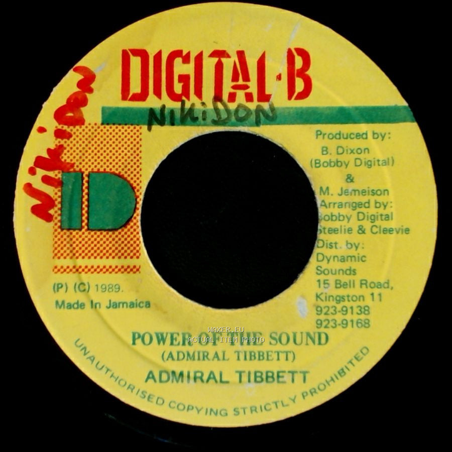 Admiral Tibbett - Version / Power Of The Sound side B