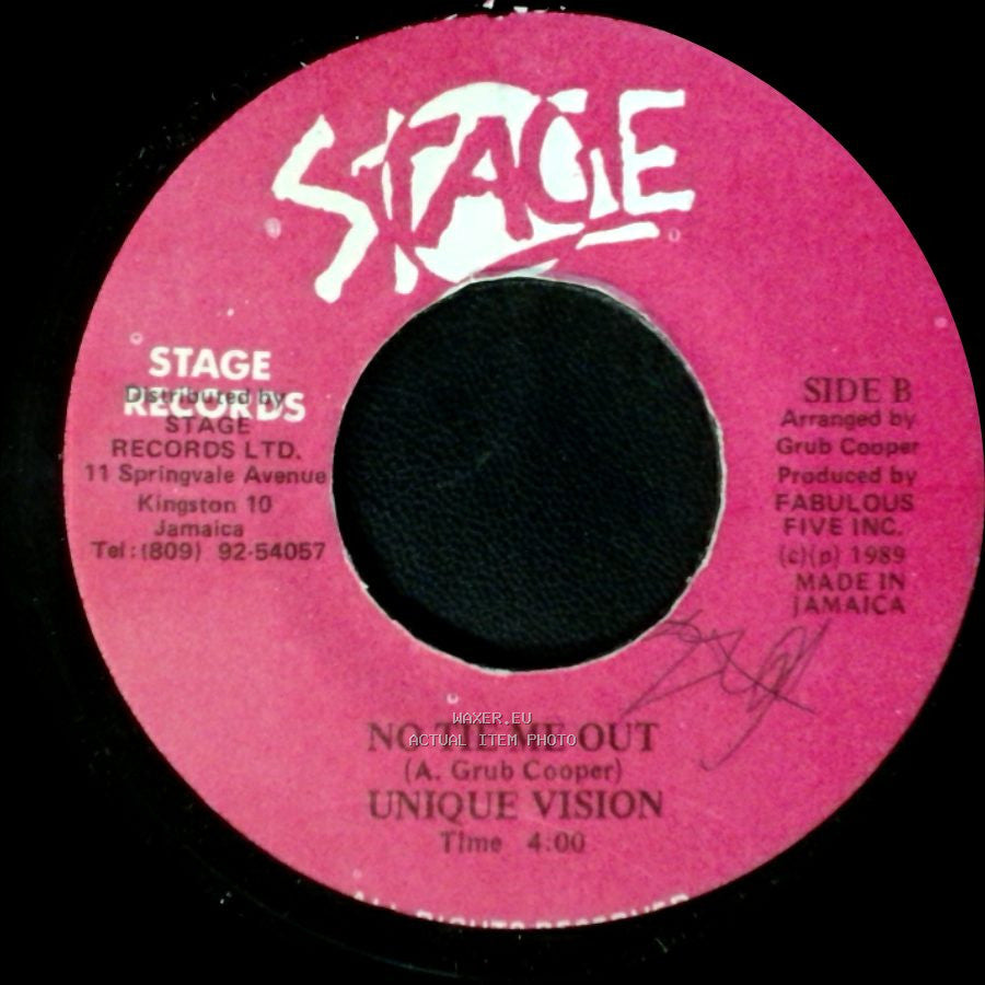 Unique Vision - Half Way To Paradise / No Tie Me Out side B