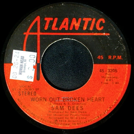 Sam Dees - Worn Out Broken Heart / Come Back Strong side A