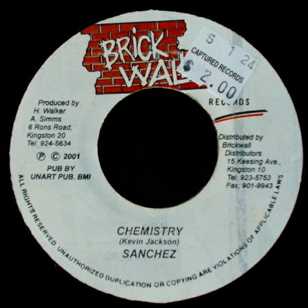 Sanchez / Treasure Isle - Chemistry / It's Raining side A